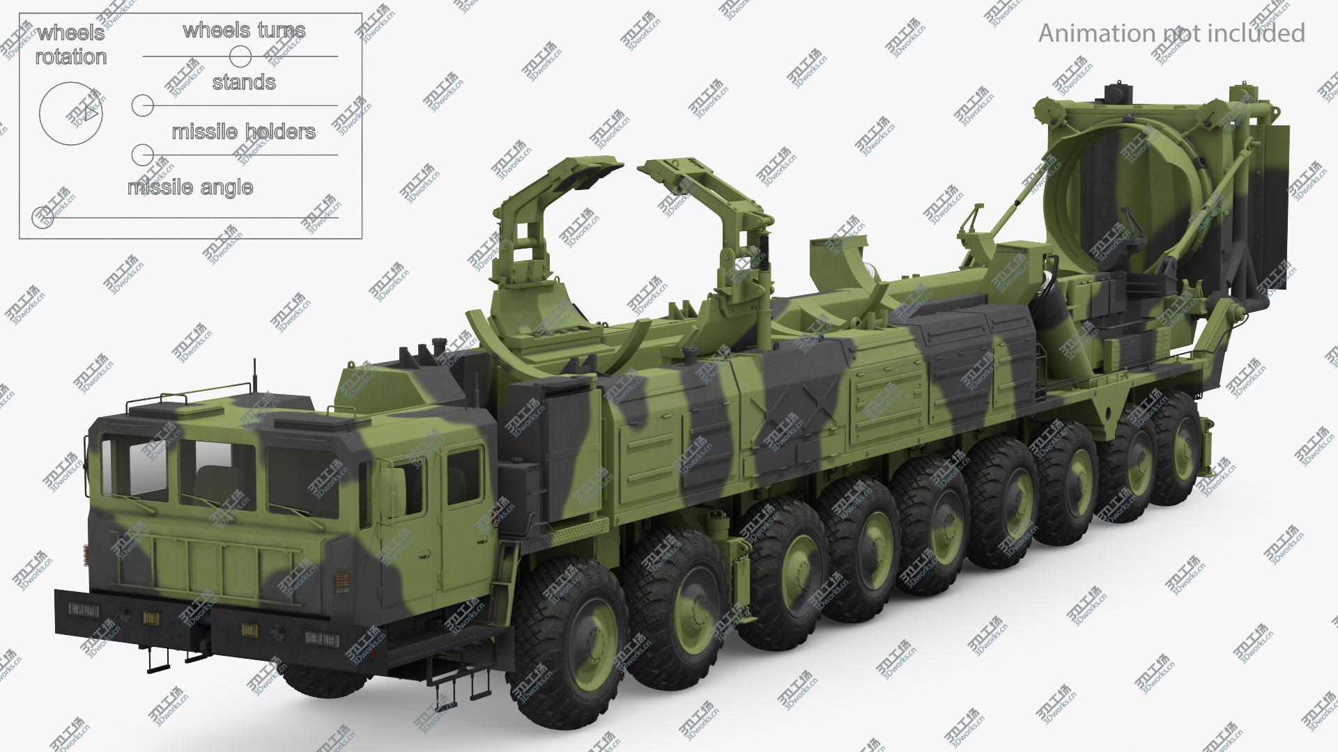 images/goods_img/202104093/3D model 9 Axle Transporter Erector Launcher Vehicle Rigged/3.jpg